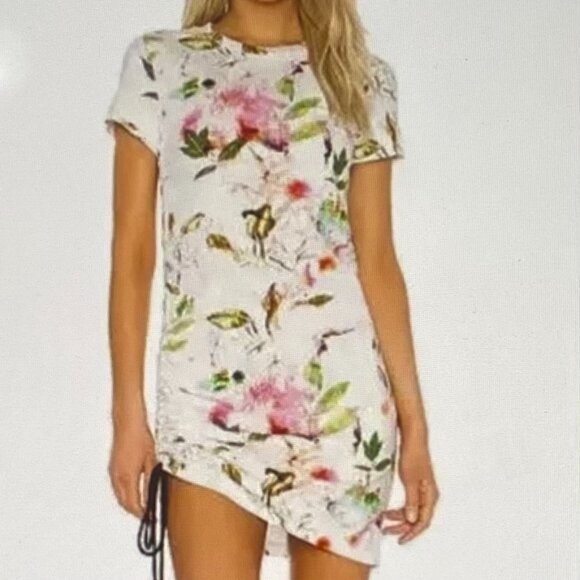 PAM & GELA TIE DYED LOOK MULTI COLOR MINI DRESS SMALL - Picture 1 of 6